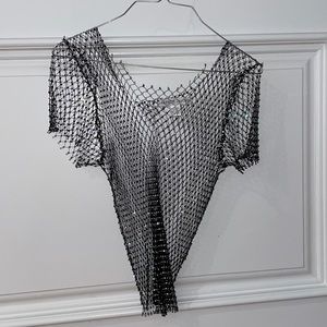 Jordyn Jagger sparkle net top